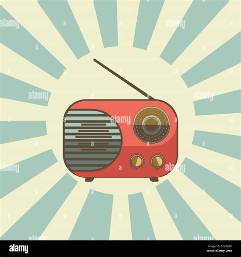 Abstract small AM retro radio design colorful illustration Stock Vector ...