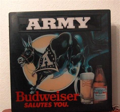 Rare Budweiser Salutes The Army Light Beer Sign 16457838