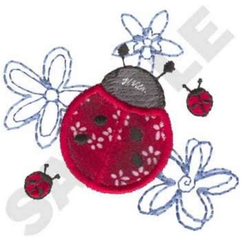 Ladybug Applique Machine Embroidery Design Embroidery Library At