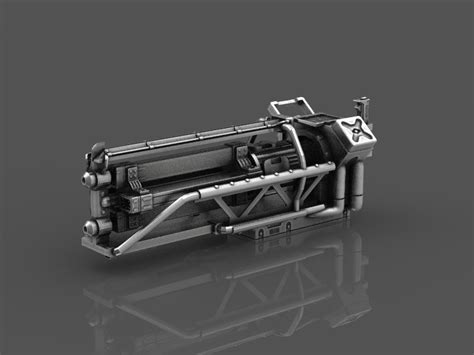 Gatling laser from the Fallout game | CGTrader