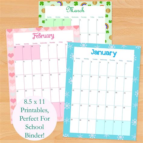 2022 2023 Printable Monthly Calendar 2022 2023 Printable - Etsy