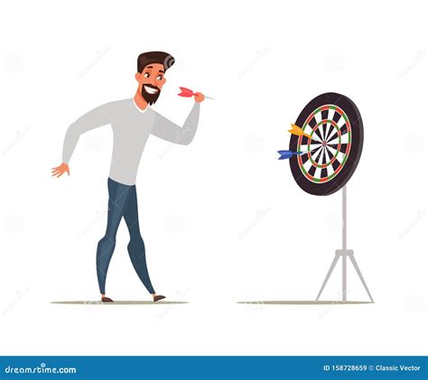 Playing Darts Clipart