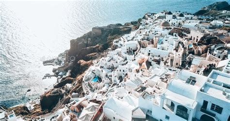 Santorini Aerial View Stock Photo by rikkicarman1 | PhotoDune