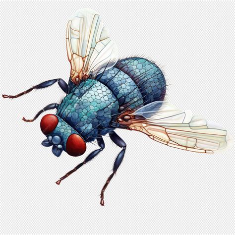 Premium PSD | Fly painted in watercolor