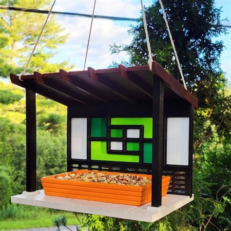 Mid Century Modern Bird Feeder Etsy