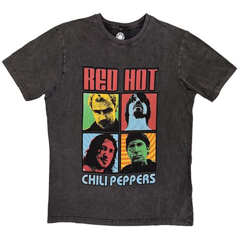 楽天市場RED HOT CHILI PEPPERS レッドホットチリペッパーズ 来日 周年 Portrait Photos Stone Wash Tシャツ メンズ