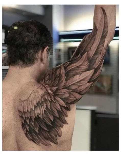 Tatuagens De Asas De Anjo Nas Costas Masculinas