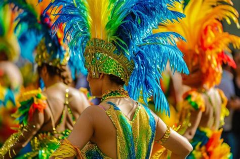 Premium Photo | Panoramic view of dancers in Brazilian carnival costumes 02