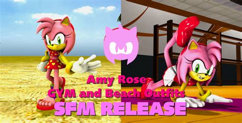 Amy Rose (Gym and Beach Outfit Release) by Wooshi4 on DeviantArt