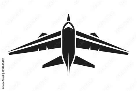 Plane logo design simple icon silhouette black,Airplane,A minimalist ...