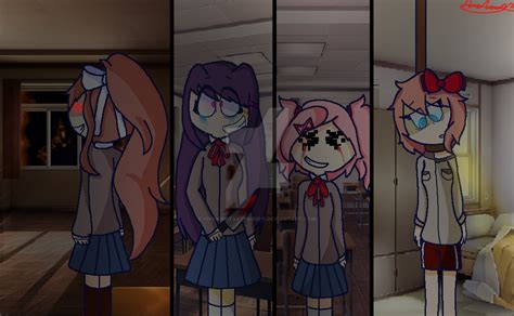 Doki Doki literature club / fan art by fivenightsatpinkie11 on DeviantArt