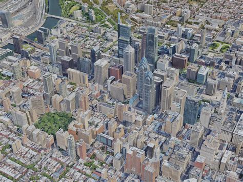 Philadelphia City, USA 3D Model (2023) - 3D CAD Browser