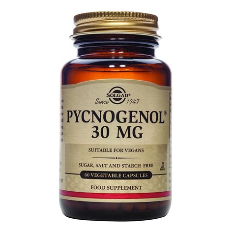 Solgar Pycnogenol Antioxidant X Mg Vegicaps