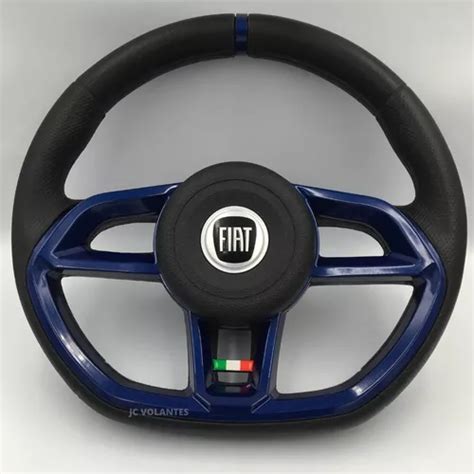 Volante Gti Azul Logo Preto Itália Para Fiat Palio Ano 2007