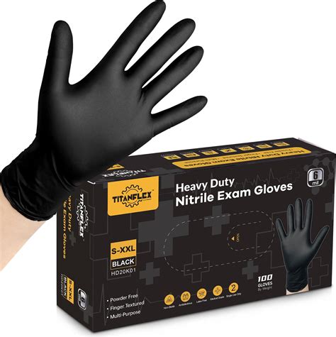 Raven 66519 SAS Safety Powder Free Nitrile Disposable Glove X Large 7