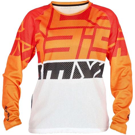 Maglia Moto MTB Bambino Acerbis MX J WINDY FOUR VENTED Arancio Bianco