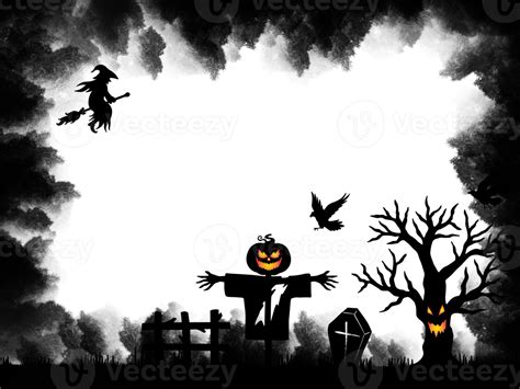 Halloween Silhouette Background Illustration 10161362 PNG