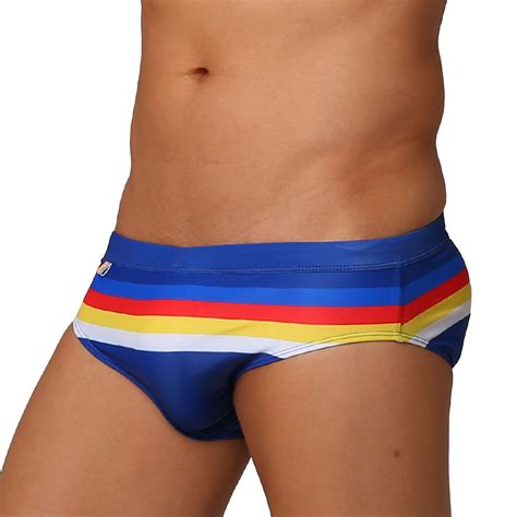 Gubotare Mens Bikini Swimwear Low Rise Swim Briefs Solid Bathing Suit