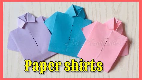 How To Make Paper Shirt Diy Origami Paper Crafts Youtube