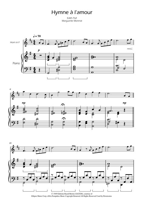 Hymne A L Amour Arr Ygor Nunes By Josh Groban Sheet Music For French