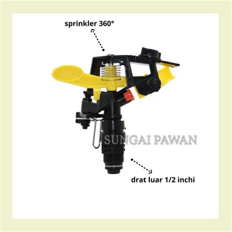 Jual Sprinkler Nozzle Semprotan 360 Derajat Penyiram Tanaman Drat Luar