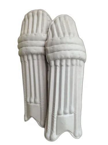 Strap Polyurethane White Pu Cricket Batting Pads Size Medium At Rs