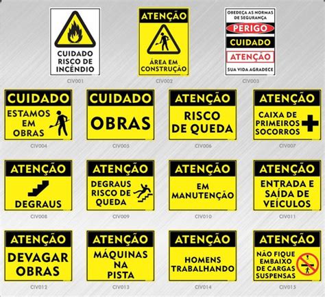 Placas Sinaliz Cuidado Estamos Em Obras X Cm Alum Nio