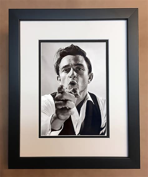 Johnny Cash Black and White Photo Professionally Framed, Matted 8x10. - Etsy