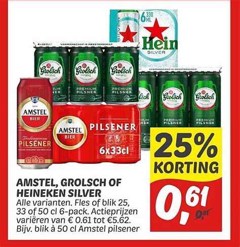 Amstel Grolsch Of Heineken Silver Aanbieding Bij Dekamarkt Folders Nl