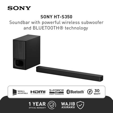 Jual Sony HT S350 Soundbar 2 1ch Wireless Subwoofer And Bluetooth