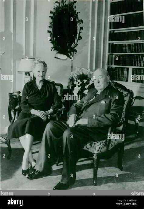 Winston Churchill His Wife High Resolution Stock Photography