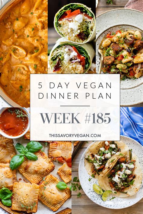 Weekly Vegan Dinner Plan 185 This Savory Vegan