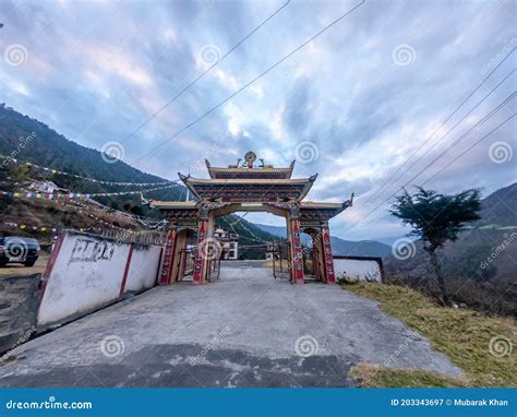 Gateway of Monastery in Dirang, Arunachal Stock Image - Image of sertar ...