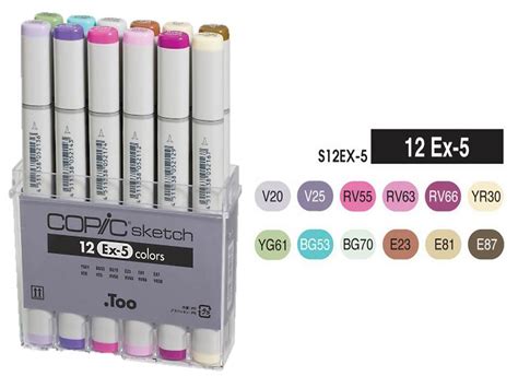 Copic® Sketch Marker Set 12 Color Set Ex 5