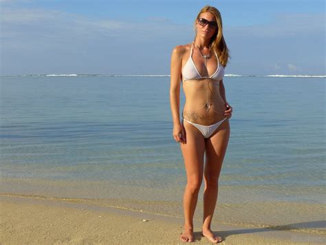 Bikini Model Anja Morgan AI Enhanced White Sheer On The Beach Topaz Sharpen Faceai Porn