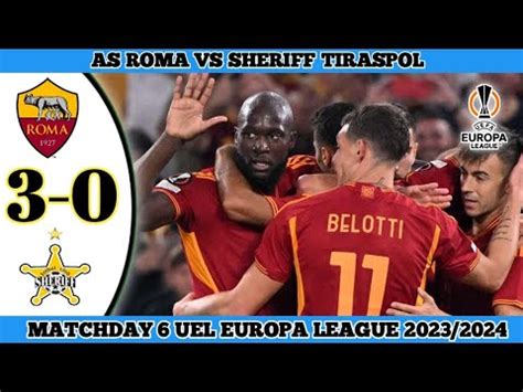 As Roma Vs Sheriff Tiraspol Matchday Uel Europa League