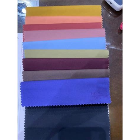 Plain Solid Twill Non Spandex Polyester Lycra Fabric Color Multicolor