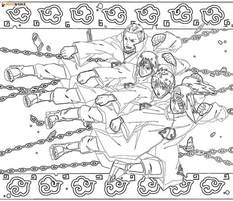 Dessin Akatsuki Bestof Stock Coloriage A Imprimer Naruto Ninja Akatsuki