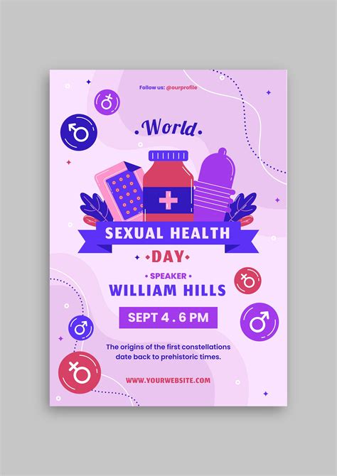 Customize And Download This Flat Creative World Sexual Health Day Flyer