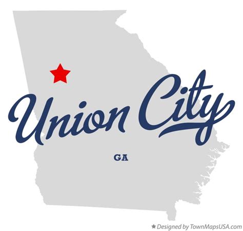 Map of Union City, GA, Georgia