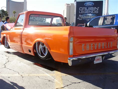 67 C10 Love The Color And The Body Style Bagged Trucks Lowered