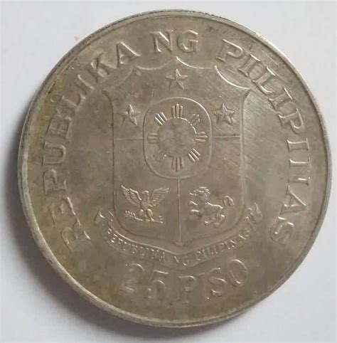 Silver Commemorative 25 Piso 1974 25th Anniversary Bangko Sentral Ng