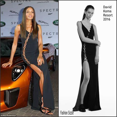 Naomie Harris In David Koma At Jaguar Land Rover Celebrate Their