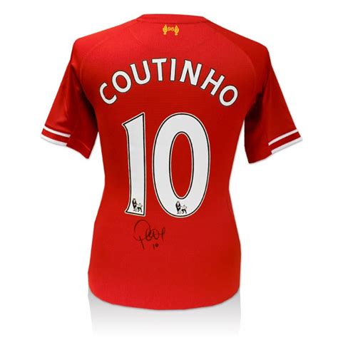 Philippe Coutinho Signed Liverpool Shirt 20132014 Genuine Signed