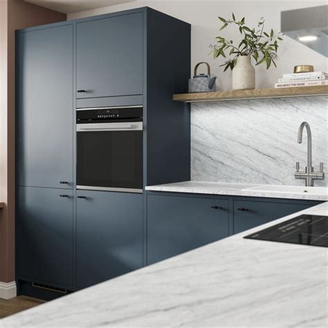 Hockley Super Matt Marine Blue In Frame Kitchen Dark Blue Kitchens