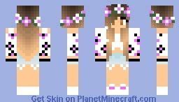 Cute flower girl Minecraft Skin