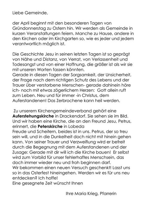 Kirchenblatt April Kgv Lobeda Evangelisch Lutherischer