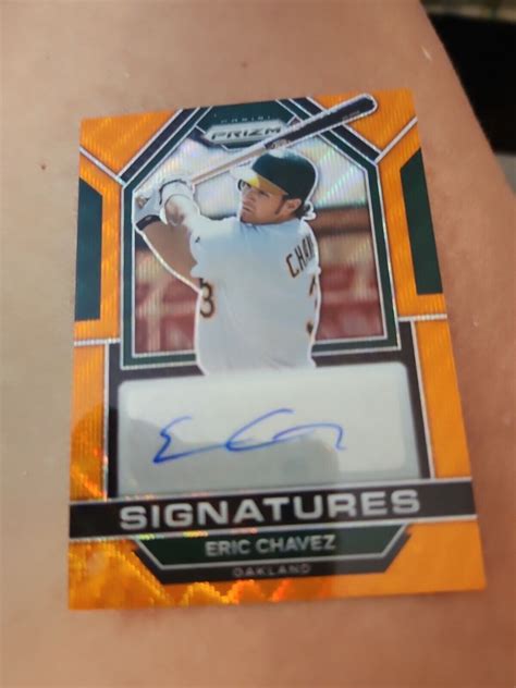 2023 PRIZM ERIC CHAVEZ SIGNATURES PRIZM ORANGE WAVE AUTO 50 OAKLAND EBay