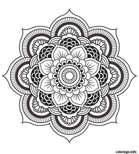 Coloriage Mandala Fleur Dessin Mandala Imprimer