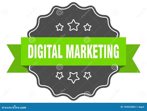 Digital Marketing Label Digital Marketing Isolated Seal Sticker Sign